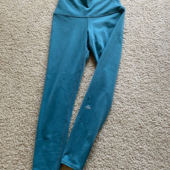 Alo Teal Cropped Leggings - Picture 1 of 2